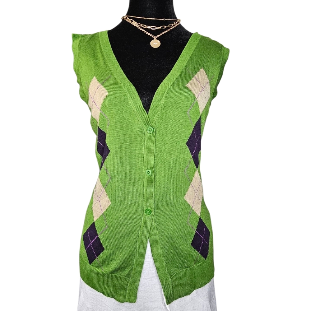 New York & Company Green Knit Vest